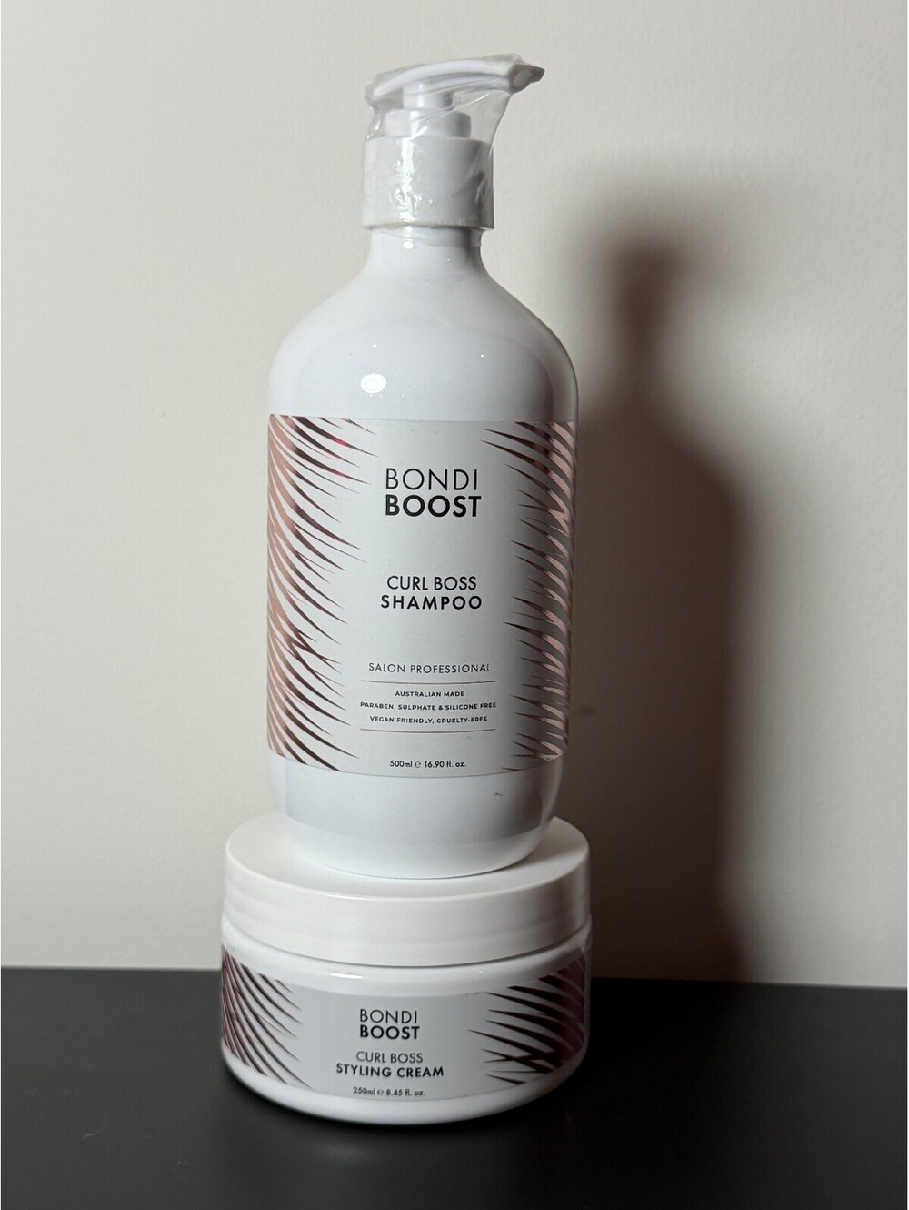 Bondi Boost Curl Boss Shampoo + Styling Cream Curly Hair Set NEW